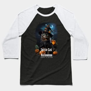 Tortie cat Halloween Baseball T-Shirt